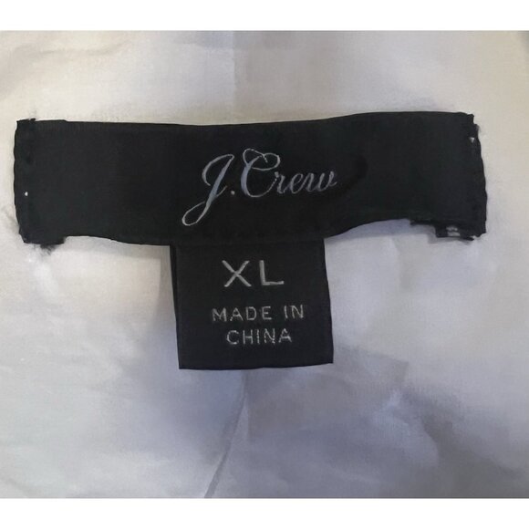 J.Crew Women’s Top Tie Neck Blouse XL Long Sleeves 100% Cotton NWT - Picture 2 of 11